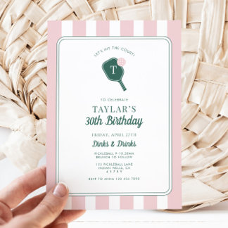 Personalisiertes Pickleball Einladung zum Geburtst