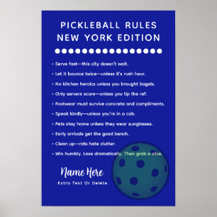Personalisiertes Pickleball New York Edition Poste Poster