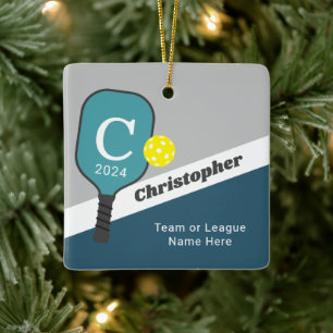 Personalisiertes Pickleball-Ornament Keramikornament