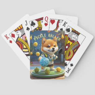 Personalisiertes Pickleball Pickle Baller Poster Spielkarten