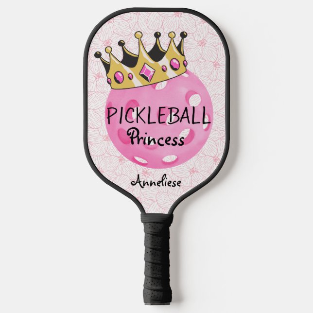 Personalisiertes Pickleball Princess Crown Design Pickleball Schläger (Vorderseite)