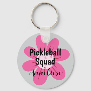 Personalisiertes Pickleball Squad-Blume-Geschenk Schlüsselanhänger