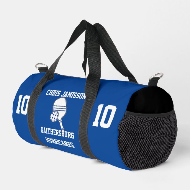 Personalisiertes Pickleball-Team, Trainer oder Spi Duffle Bag (Rechte Ecke)