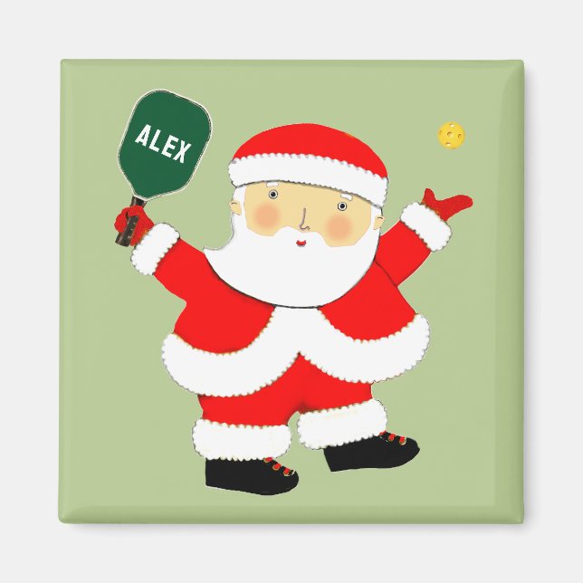 Personalisiertes Pickleball Weihnachtsgeschenk Ide Magnet (Vorne)