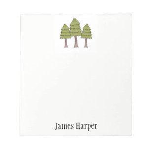 Personalisiertes Pine Tree Notepad Notizblock