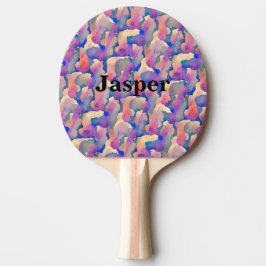 Personalisiertes Pingpongpaddel mit Aquarellmuster Tischtennis Schläger
