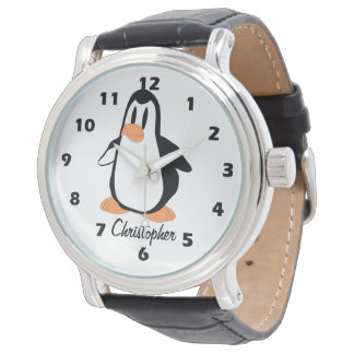 Personalisiertes Pinguin-Design Armbanduhr