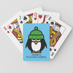 Personalisiertes Pinguindesign für Kinder Spielkarten