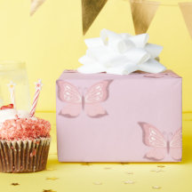 Personalisiertes Pink Butterfly Wrapper