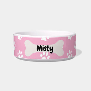 Personalisiertes Pink Dog Welpen Drucken Napf