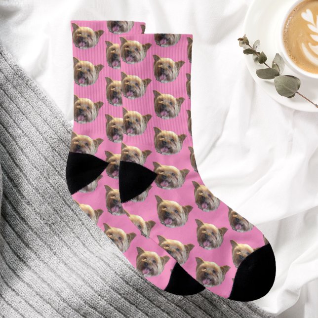 Personalisiertes Pink-Foto Socken (Von Creator hochgeladen)