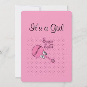 Personalisiertes Pink Girl Ankündigung