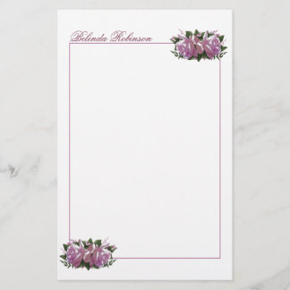 Personalisiertes Pink Lilac Blume Papier