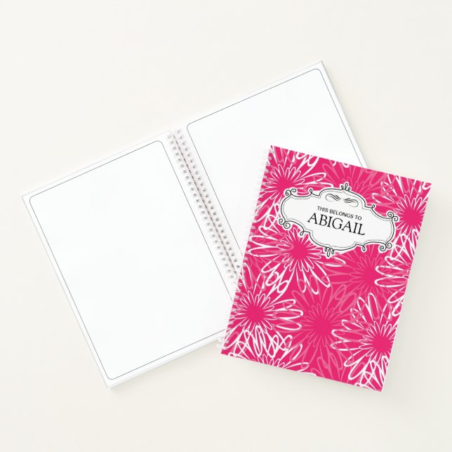 Personalisiertes Pink Sketch Notizbuch (Innenseite)