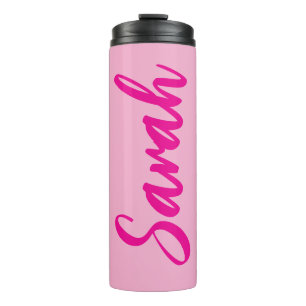 Personalisiertes Pink Thermosbecher