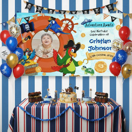 Personalisiertes Pirate Birthday Party Banner-Foto Banner