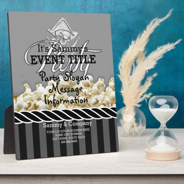 Personalisiertes Pirate-Party Fotoplatte (Seite)