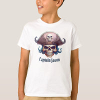 Personalisiertes Pirate Skull Birthday Bash T-Shir