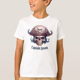 Personalisiertes Pirate Skull Birthday Bash T-Shir T-Shirt