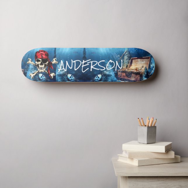 Personalisiertes Pirate Treasskateboard Skateboard (Wandkunst (Horz))