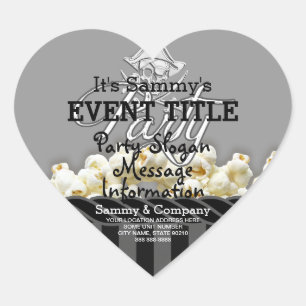 Personalisiertes Piraten-Party Herz-Aufkleber