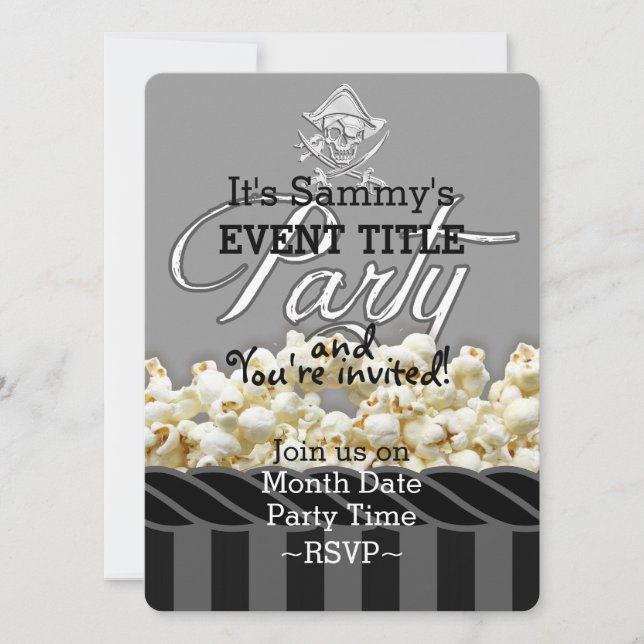 Personalisiertes PiratenParty Einladung (Vorderseite)