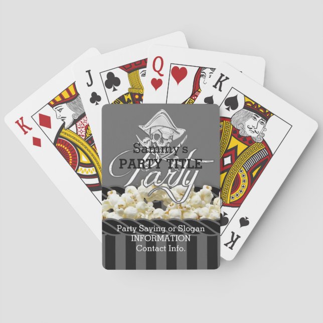 Personalisiertes Piratentag-Party Spielkarten (Rückseite)