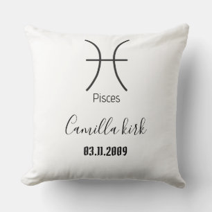 Personalisiertes Pisces zodiac-Symbol Throw Kissen