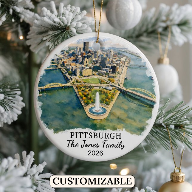 Personalisiertes Pittsburgh, individuelles Pennsyl Keramik Ornament (Von Creator hochgeladen)