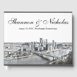 Personalisiertes Pittsburgh Skyline GäBook Gästebuch