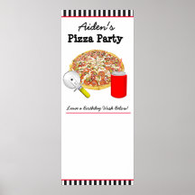 Personalisiertes Pizza Geburtstagsparty Poster, un