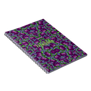 personalisiertes PLUM Spiralnotebook Frucht funky Notizblock