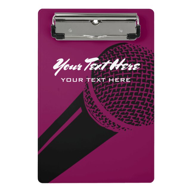 Personalisiertes Podcasting und Vlogging Mini Klemmbrett (Vorderseite)