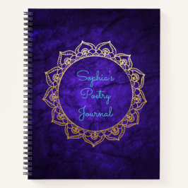 Personalisiertes Poetry Journal Gold Mandala Notizbuch