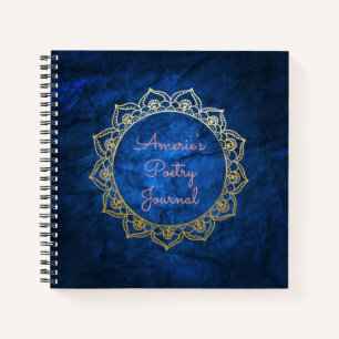 Personalisiertes Poetry Journal Gold Mandala Notizbuch