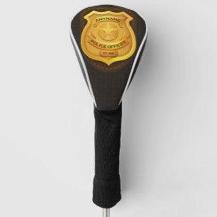 Personalisiertes Polizei-Beamter Sheriff-Cop NAME- Golf Headcover