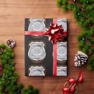 Personalisiertes Polizei Officer Sheriff Cop NAME Geschenkpapier