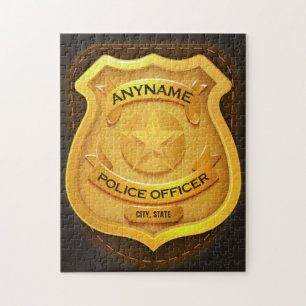 Personalisiertes Polizei Officer Sheriff Cop NAME  Puzzle