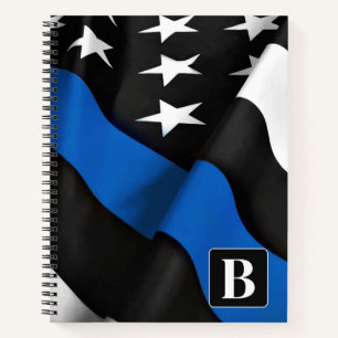 Personalisiertes PolizeiNotebook mit dünner blaue Notizbuch
