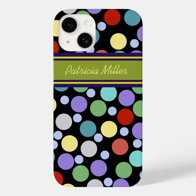 personalisiertes Polka-Punktmuster Case-Mate iPhone Hülle (Rückseite)