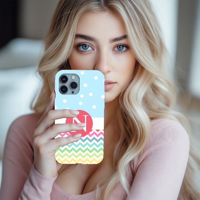 Personalisiertes Polka Zag iPhone Hülle iPhone 15 Hülle (Polka Zag iPhone Case)