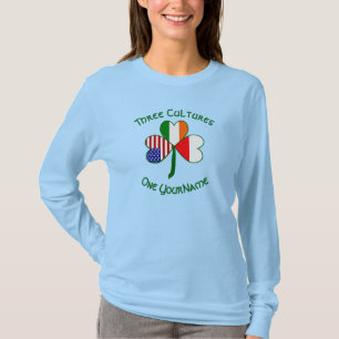 Personalisiertes Polnisch Irisch Amerikanisches Kl T-Shirt