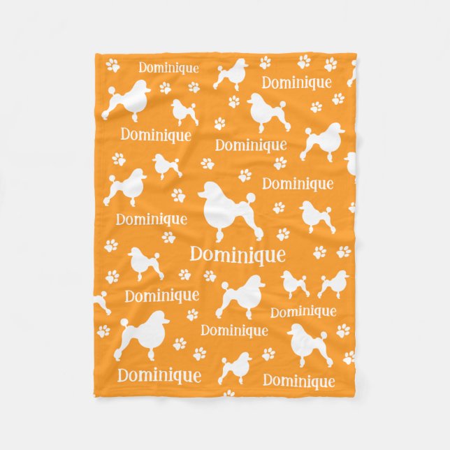 Personalisiertes Poodle Blanket Custom Dog Lover G Fleecedecke (Vorderseite)
