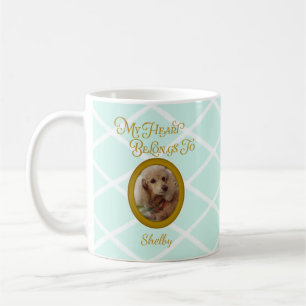 Personalisiertes Poodle-Foto Mein Herz gehört Kaffeetasse
