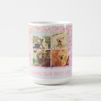 Personalisiertes Poodle-Hundemama-Mehrfoto-Raster Kaffeetasse