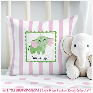 Personalisiertes Poppy-Elefantennursery Kissen