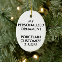 Personalisiertes PORCELAIN OVAL FOTO ORNANATIONAL