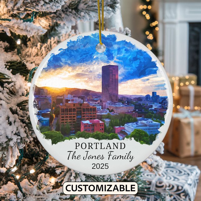 Personalisiertes Portland Ornament, Oregon Staat Keramik Ornament (Von Creator hochgeladen)