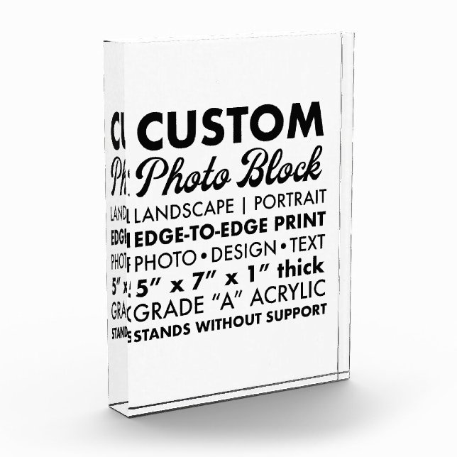 Personalisiertes Portrait Foto Paperweight (Links)