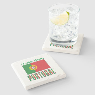 Personalisiertes Portugal Flagge Erbe Steinuntersetzer